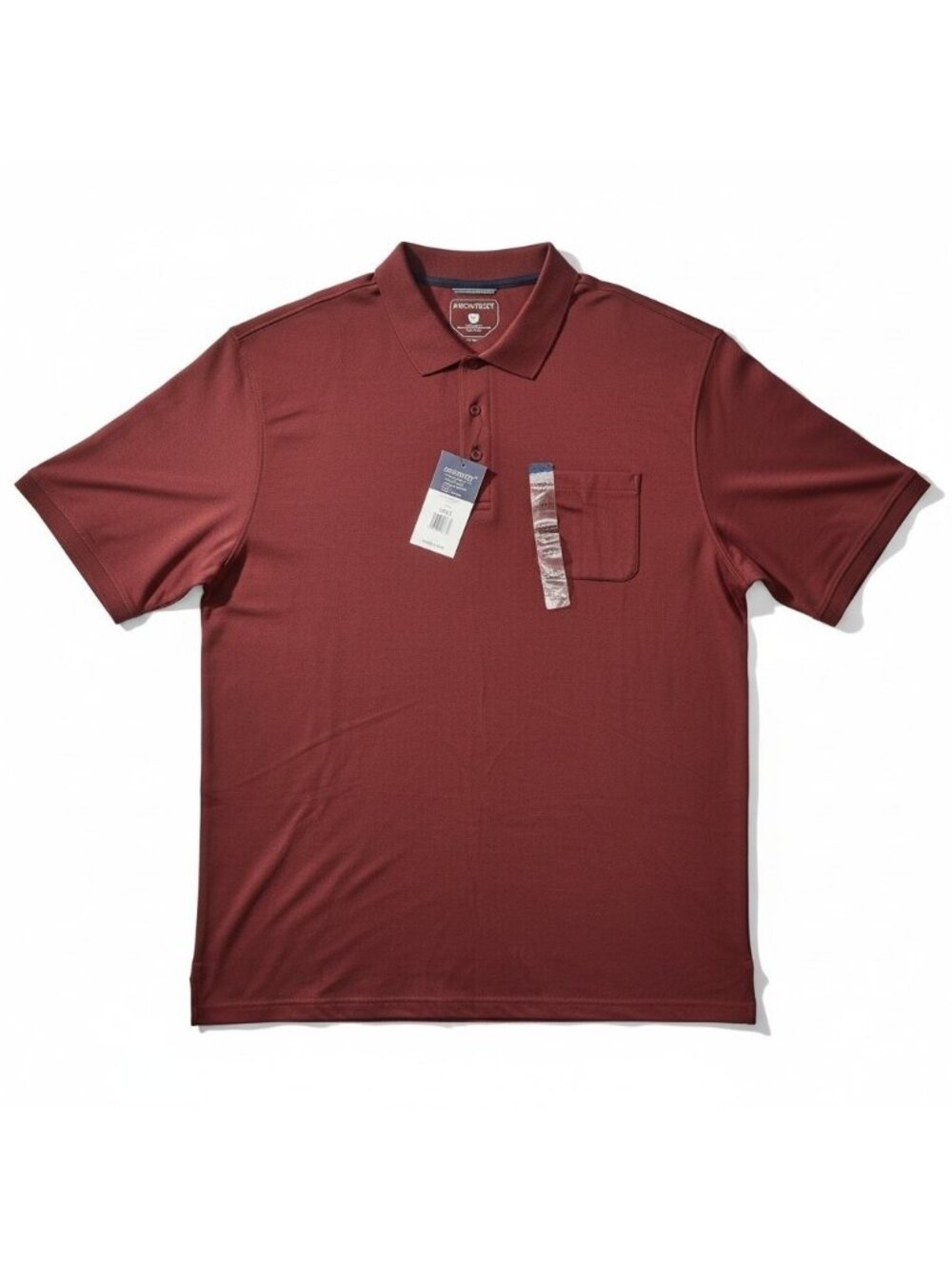 Architect Luxury Pocket Polo Shirt Mens 3XLT Maroon Big Tall Casual Short Sleeve